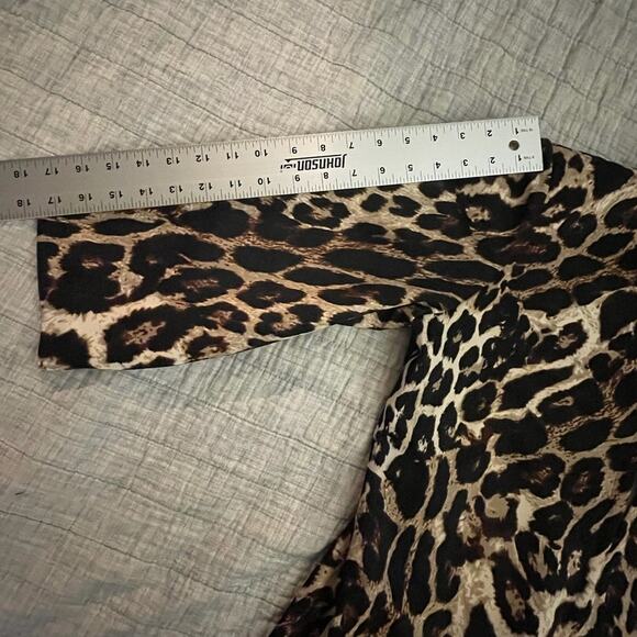 NYCC - WOMAN M Coat Pockets - Leopard Print - Open Front - Stretch Woven - EUC - Picture 6 of 6